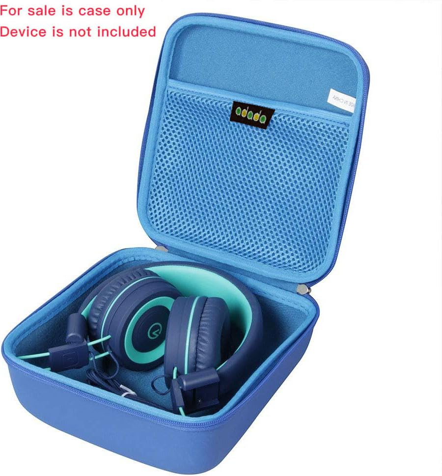Adada Travel Case for noot Products K11/ Elecder i37 Kids Headphones (Only Case) (Blue) - color: Blue
