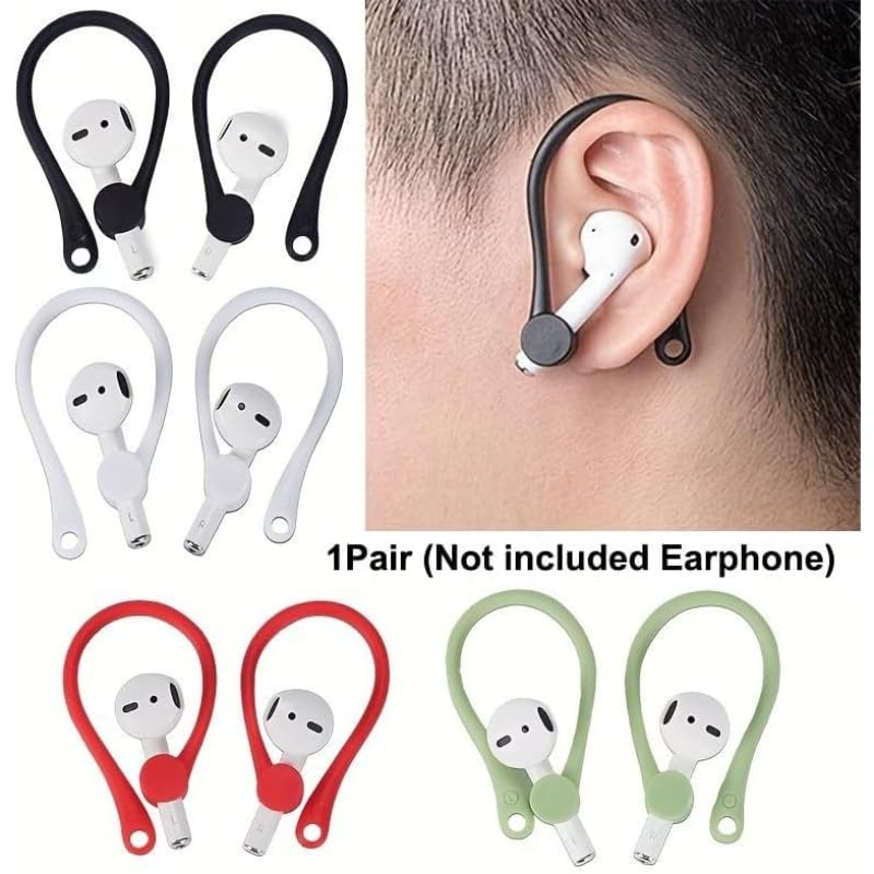 Silicone Ear Hooks, Anti-Lost Ear Tip Covers Compatible with Wireless Earbuds, Sports Accessories