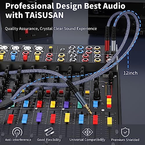 1/8 Stereo to Dual 1/4 Mono Cable 25ft, 3.5mm to Dual 1/4 Cable, 1/8 inch TRS Stereo to Dual 1/4 inch TRS Splitter - size: 25ft, style: 1/8 stereo to dual 1/4 mono cable