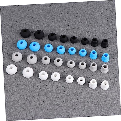 HANABASS 32pcs Silicone Earbud Caps for and Power Comfortable Easy to Install Earphone Covers Black White Grey and Replacement for Clean and Headphones