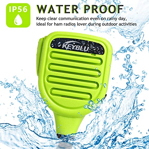 Waterproof Shoulder Speaker Mic 2 Pin Two Way Radio Microphone with 3.5mm Audio Jack Compatible with BaoFeng GT-5R / UV-5R, BTECH, Kenwood and Retevis Radios Walkie Talkie