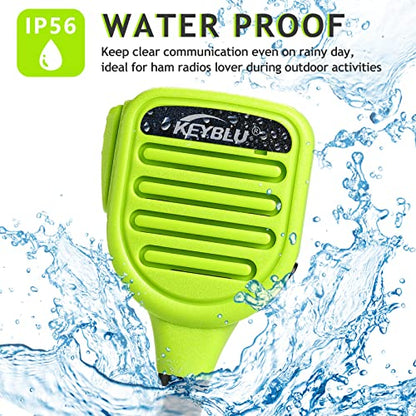 Waterproof Shoulder Speaker Mic 2 Pin Two Way Radio Microphone with 3.5mm Audio Jack Compatible with BaoFeng GT-5R / UV-5R, BTECH, Kenwood and Retevis Radios Walkie Talkie