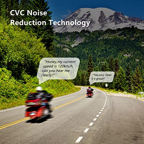 EJEAS V4 Plus Helmet Communication System, Motorcycle Bluetooth V5.1 Headset 1500m Helmet Intercom with Noise Reduction/3D Sound/FM Radio/Hands-Free, Ideal for 2 to 4 Riders Group Talking (1PC) - size: V4-1