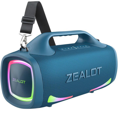 ZEALOT Bluetooth Speaker, 120W Booming Sound Speakers Wireless, Dual Pairing, XBass, BT 5.3, 24000mAh Power Bank, Portable Outdoor Waterproof Speaker for Camping, Beach Party（Dark Blue） - color: Dark Blue