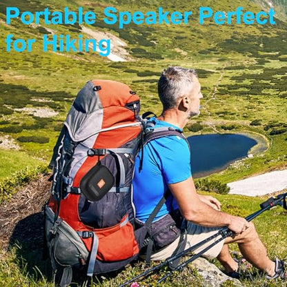 Portable Bluetooth Speaker, Small Speakers Bluetooth Wireless, IPX7 Waterproof Bluetooth Speaker Suitable for in Bathroom, Pools, Boating and Hiking Black