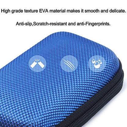 Electronic Organizer Case, Portable Clamshell Headphones Cover, Storage Bag - color: Blue