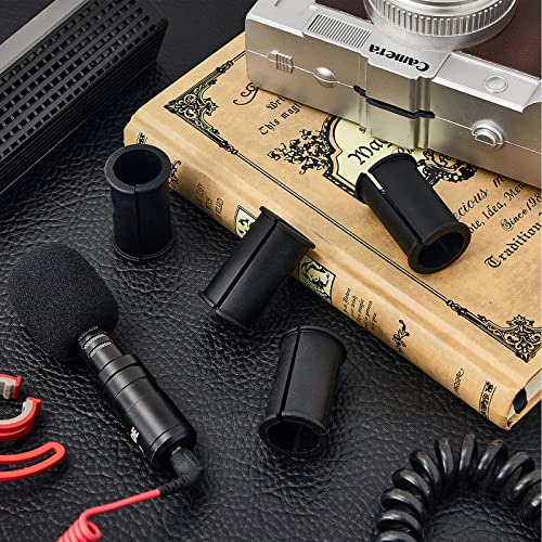 Boao 4 Pcs Microphone Shock Mount Rubber Spacer Tube | Microphone Sleeve Washer Compatible with Rode NTG Shotgun Fx3 Mic Shock Mount