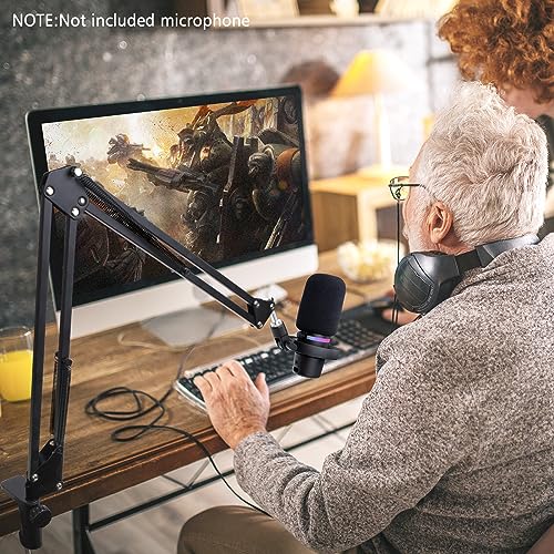 HyperX DuoCast Boom Arm - HyperX Microphone Arm Compatible with HyperX DuoCast, Mic Arm with Microphone Cover, Improve Sound Quality, Microphone Arm for DuoCast by SUNMON - color: HyperX DuoCast Mic Boom Arm