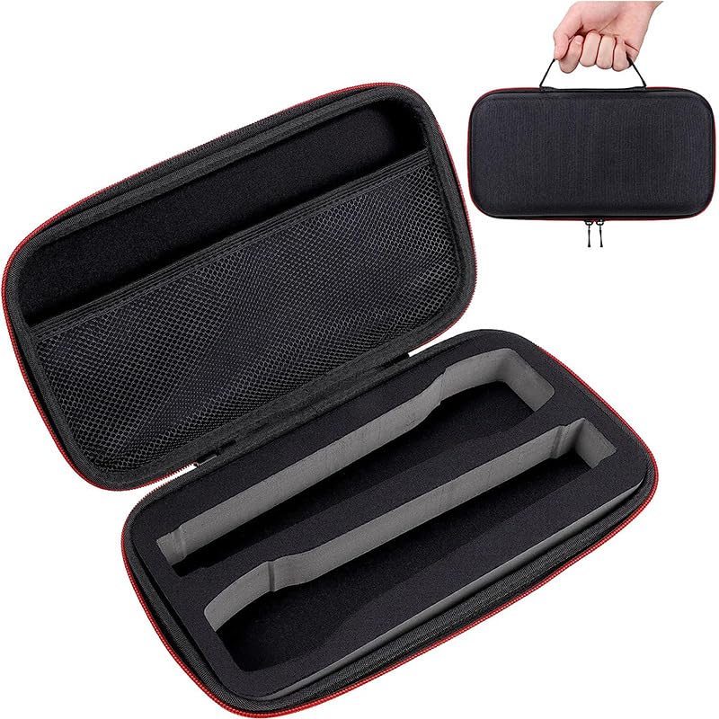Portable microphone case with travel handle, shockproof EVA hard shell, waterproof compact storage box, suitable for Karaoke/vlog/outdoor use(No microphone included)