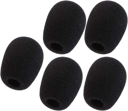5-Pack Professional Foam Windshield for Shure CVG18-B/C - Studio-Grade Microphone Filter for Gooseneck Condenser Mics, Black Sponge Noise Reduction Covers