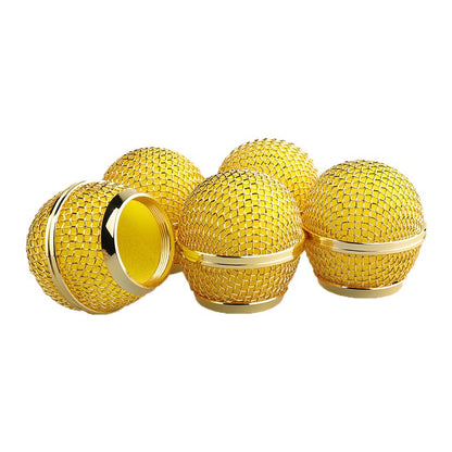 1PCS Microphone Head Replace, Steel Mesh Mic Grille Heads, Grille Mic Ball Replacement with Inner Foam, Fits for SM58 (Gold, 1 pcs) - color: Gold, size: 1 pcs