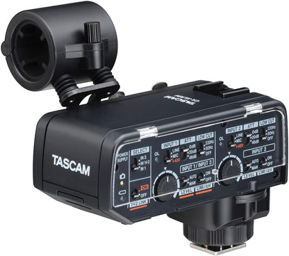 Tascam FUJIFILM Kit XLR Microphone Adapter for Mirrorless Cameras, Black (CA-XLR2d-F)