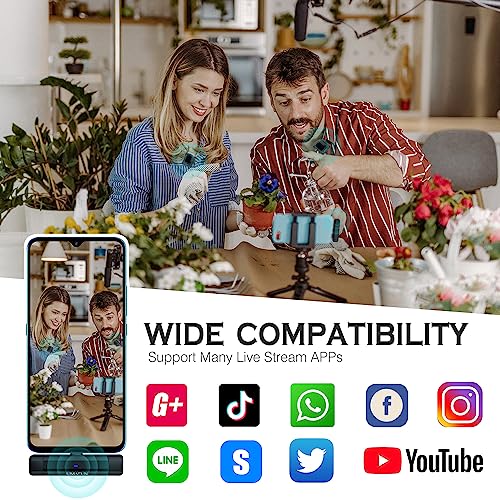 KIMAFUN 2 Pack Lavalier Microphone Wireless for iPhone iPad, Dual Lapel Clip on Mic with Lightning Receiver, KM-G50-6 - size: Lightning-2Tx1Rx