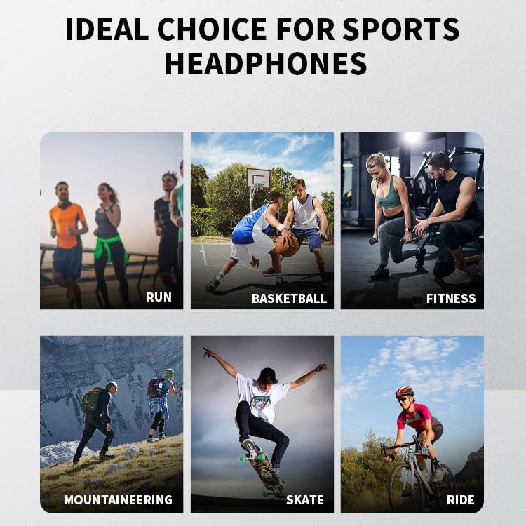 True Bone Conduction Open Ear Headset Waterproof Stereo Bluetooth Earphone Pairless Wear Ideal Choice for Driving Bicycling Running Skiing-B8 Blue - color: Bone Conduction B8 Blue