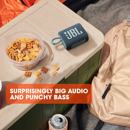JBL Go 3: Portable Speaker with Bluetooth, Built-in Battery, Waterproof and Dustproof Feature - Red (JBLGO3REDAM) (Renewed) - color: Red