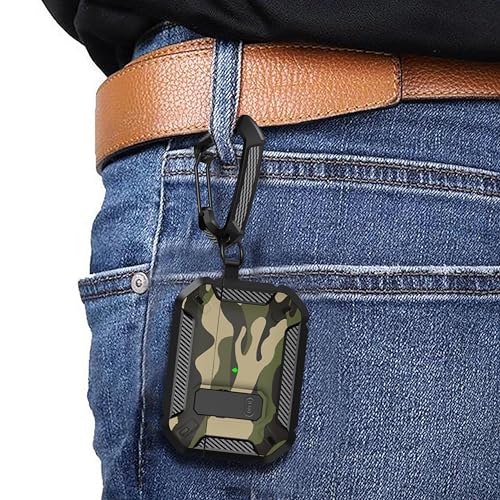 for AirPods Pro 1st/2nd Case with Magnetic Lock, Magsafe Ready, Camo Jungle - color: Camo Jungle, size: AirPods Pro 2 Case 2022
