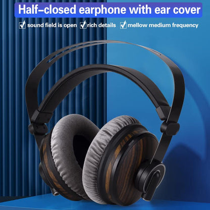 lotoraia HiFi Music Studio Monitor Headphones - 50mm Drivers Unit and 3.5mm/6.35mm Jack, Wired Over Ear Headphones for Music, DJ Mixing, Audiophile and AMP Computer Recording