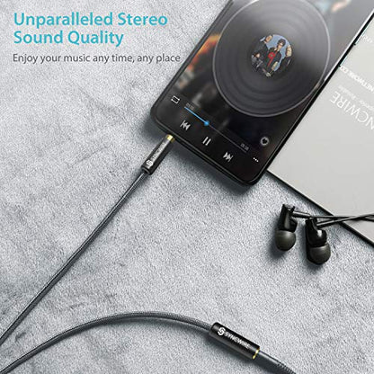Syncwire Headphone Extension Cable - 10FT [Hi-Fi Sound][Gold Plated Jack][TRS]Nylon-Braided 3.5mm Male to Female Audio Cable Extension Cord Compatible with iPhone iPad Smartphone Tablets Media Players - size: 10 feet