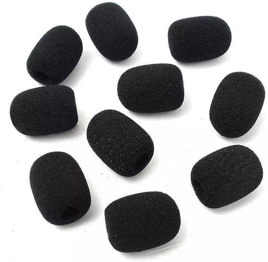 10Pcs Black Microphone Headset Grill Windscreen Sponge Foam Mic Cover Price Black Wholesale Microphone Windscreens Microphones and Accessories