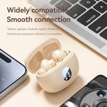 Wireless Earbuds, Bluetooth 5.4 Headphones Stereo Bass with Noise Cancelling Mic, Playtime in Ear Ear Buds with LED Power Display Charging Case, IPX7 Waterproof , for Sports Work Gaming (black) - color: Black