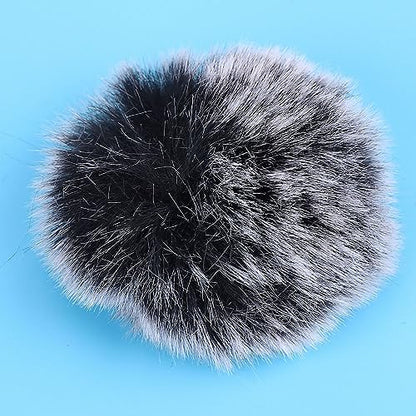 Dioche Outdoor Microphone Windscreen Muff, Microphone Windscreen Black Microphone Furry Cover Windscreen Windshield Muff Fur Furry Windscreen Muff for Wm6/WM8/M1