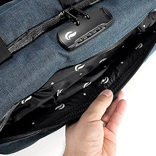 Skunk Duffle bag Medium 16"- Smell Proof - With combo lock - PATENT PENDING (Blue Navy, 16"x7.5") - color: Blue Navy