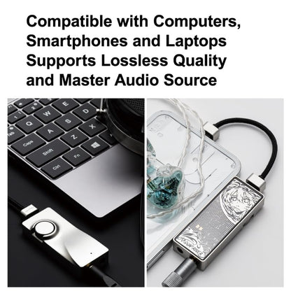 Moondrop MOONRIVER 3 Headphone Amplifier 32Bit/384kHz PCM Decoding with Detachable Type-C Cable 3.5mm+4.4mm Output Connectors