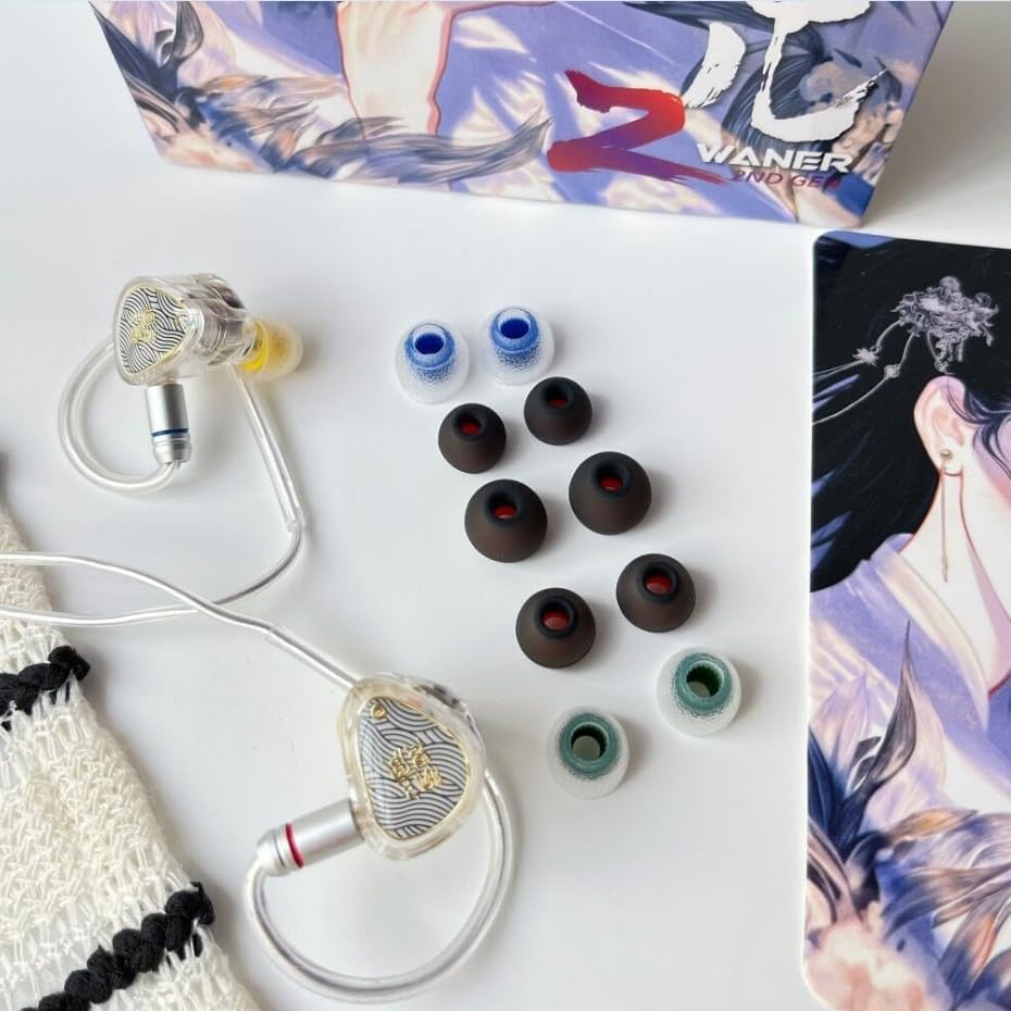 TANGZU Wan'er S.G II in Ear Monitor, Gaming IEM Earphones, HiFi Wired Earphones with 10mm Single Dynamic Driver PET Diaphragm, 0.78mm Double pinhole Tangle-Free Detachable Cable (White, 3.5mm) - color: White, size: 3.5mm Jack without Mic