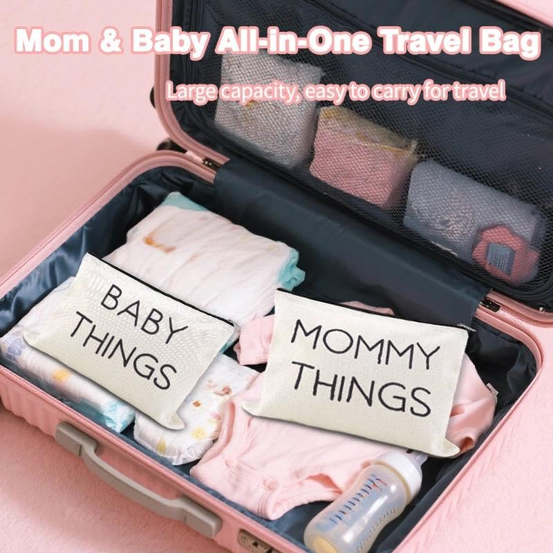 Mommy Things Baby Things Pouch Bags Stuff for Mom After Having a Baby Bag Gift New Mother Gifts After Giving Birth Pregnancy Essentials for Expecting Mom Gift Bag Mommy to Be Postpartum Mama Pouch - color: Mommy Things Baby Things Pouch Bags