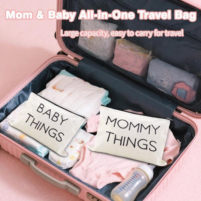 Mommy Things Baby Things Pouch Bags Stuff for Mom After Having a Baby Bag Gift New Mother Gifts After Giving Birth Pregnancy Essentials for Expecting Mom Gift Bag Mommy to Be Postpartum Mama Pouch - color: Mommy Things Baby Things Pouch Bags