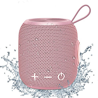 Bluetooth Speakers Portable Wireless Waterproof IPX7 Bluetooth 5.0 Dual Pairing Mini Shower Speaker, 24H Playtime Stereo Surround Sound, for Outdoor Travel, Pool