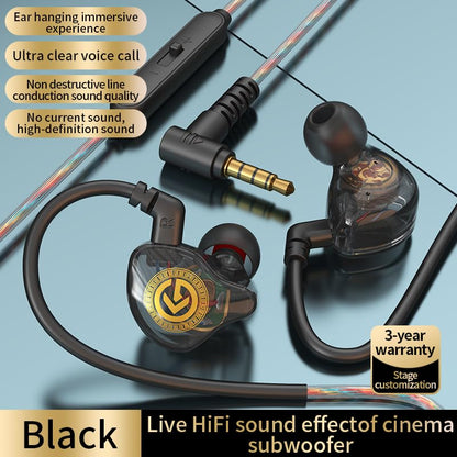 Wired Gaming Earbuds with Mic, Japan Tuning Tech, Deep Bass & HiFi Sound, Noise Isolating in-Ear Headphones, Zero-Lag for Gaming, Crystal-Clear Calls, Laptop, Switch - 3.5mm Black - color: Black