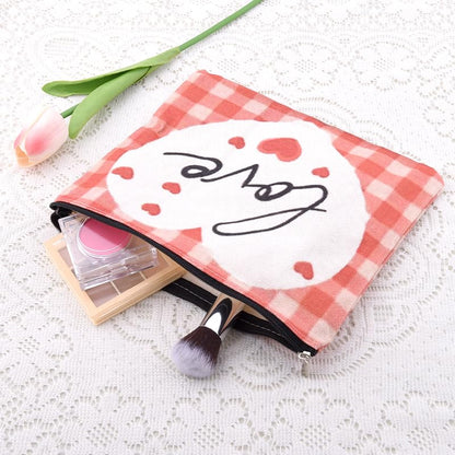 Valentines Day Toiletry Bag Pouch Love Heart Makeup Cosmetic Bag Engagement Anniversary Wedding Gifts Bags for Women Wife Girlfriend Fiancee Travel Make Up Bags Organizer Gf Graduation Bday Gift Idea - color: Love Heart Makeup Cosmetic Bag