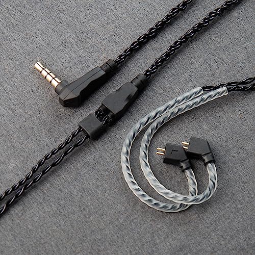 KBEAR KS1 IEM Cable, 1.2 Meter Long in Ear Monitor Cable, CCZ C01 4N OFC Replacement Earbuds Cords for CCZ Melody, DC01 PRO, MC02, DC02, DC03, NC01, KS2, Storm (1.2m, TFZ-Pins Without Mic, Black) - size: 1.2m, style: TFZpins-Without Mic