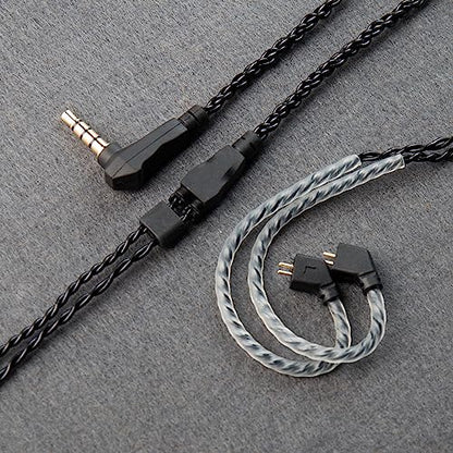 KBEAR KS1 IEM Cable, 1.2 Meter Long in Ear Monitor Cable, CCZ C01 4N OFC Replacement Earbuds Cords for CCZ Melody, DC01 PRO, MC02, DC02, DC03, NC01, KS2, Storm (1.2m, TFZ-Pins Without Mic, Black) - size: 1.2m, style: TFZpins-Without Mic