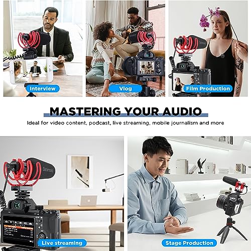 Saramonic VMic7S On-Camera Shotgun Microphone, Condenser Video Mic for Camera DSLR Phone Vlog Podcast Interview ENG/EFP Outdoor Recording
