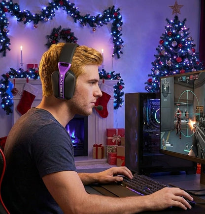 Black Emblem X1 Wireless Gaming Headset with Removable Mic for PC, PS5, PS4, Switch, 2.4GHz Gaming Headphone with Breathable Earcups, Bluetooth 5.4, 50H Battery, Lightweight Gamer Headset