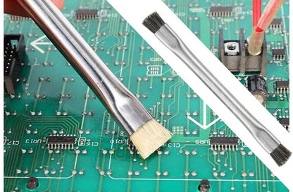 Phone Motherboard IC Cleaning Brush,3pcs Anti-Static Brush, Horse Hair Bristles, Double Ended,Safe Brush Motherboard Cleaning Tools for Keyboards, Cell Phone Parts, Computer Fans