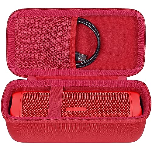 co2CREA Hard Case for BolaButty X-GO C27C Bluetooth Speaker Speaker,Red | Travel Protective Storage Bag with Mesh Pocket & Handle, Shockproof EVA Shell and Soft Lining - color: Red