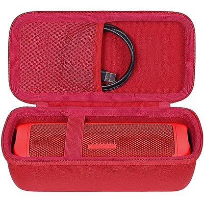 co2CREA Hard Case for BolaButty X-GO C27C Bluetooth Speaker Speaker,Red | Travel Protective Storage Bag with Mesh Pocket & Handle, Shockproof EVA Shell and Soft Lining - color: Red