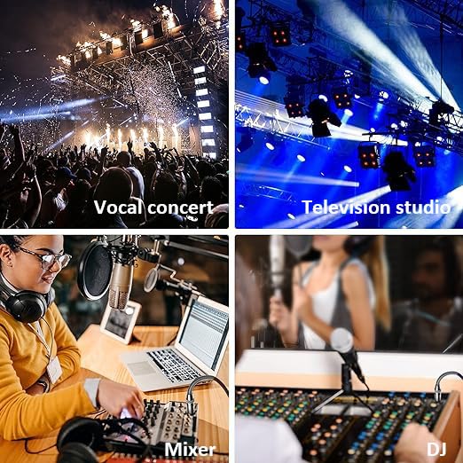 50FT XLR to 1/4 Inch TRS Mic Audio Cable, XLR 3 Pin Male to Quarter Inch 6.35mm/6.5mm TRS Male Balanced Interconnect Patch Cord for Electric Drum, Saxophone, Effect Pedal, AMP, Power Amplifier - size: 50FT