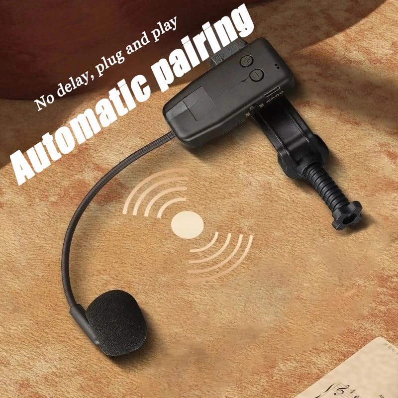 Professional Wireless Violin Microphone, Violin Pickup Clip-on Instrument Microphone, Designed for Violinists and Musicians, Suitable for Active PA Systems
