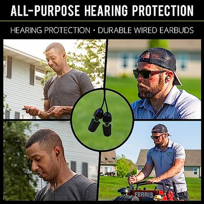 ISOtunes Wired Hearing Protection Headphones, OSHA Compliant Work Earbuds | Noise-cancelling mic, IPX5 water resistance, braided wire, noise-isolating fit, recently improved durable design