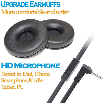 2 Pack Wired Classroom Headphones with Microphone for Kids All Ages K-12, Durable Students Computer Headphones for School, Library, Airplane, Online Learning and Travel (HY450, Black)