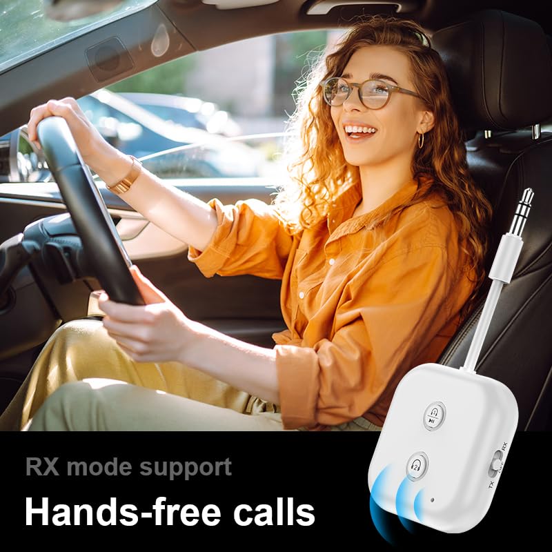 Ultimate Bluetooth 5.3 Wireless Audio Transmitter Receiver up to 2 AirPods/Wireless Headphones - Use with Any 3.5 mm Audio Jack for Airplanes, Gym, TVs, Car/CD-Like Voice Enjoyment and Home Stereo - size: Pro