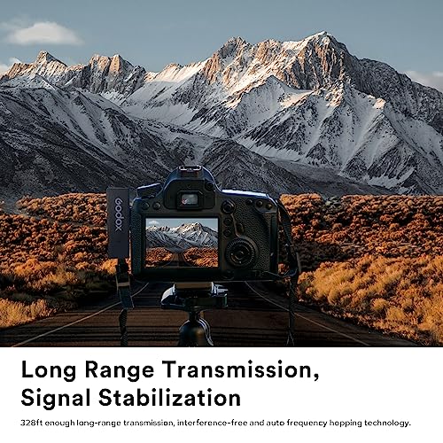 GODOX MoveLink Mini Kit1 Wireless Microphone System Lightning | 2.4GHz Noise Cancelling, 328ft Range, 1TX+1RX Lightning Receiver, For Vlogs Interview Conference Recording