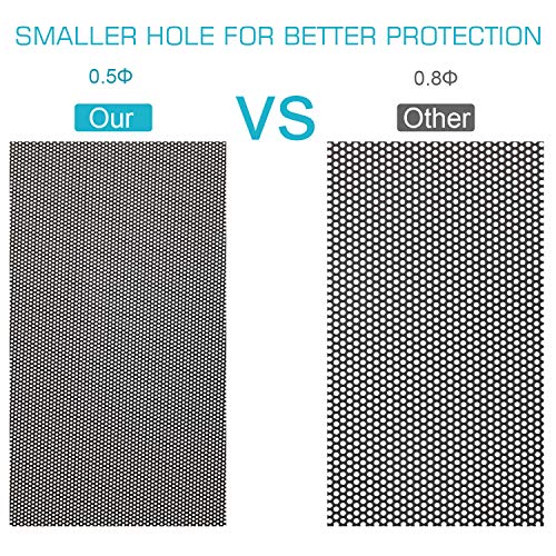 287mm Magnetic Fan Dust Mesh Filter PVC Computer PC Case Cover Black 2-Pack | Magnetic 11.3inch x 5.79inch PVC PC Fan Dust Mesh Filter - Protects Computer Chassis, Speakers & Electronics from Dust - size: 287x147mm/11.3x5.79inch Black, style: 287mm 2-Pack