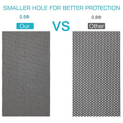 287mm Magnetic Fan Dust Mesh Filter PVC Computer PC Case Cover Black 2-Pack | Magnetic 11.3inch x 5.79inch PVC PC Fan Dust Mesh Filter - Protects Computer Chassis, Speakers & Electronics from Dust - size: 287x147mm/11.3x5.79inch Black, style: 287mm 2-Pack