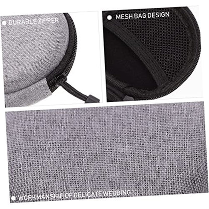 Nylon Earphone Storage Box with Lanyard, Silver