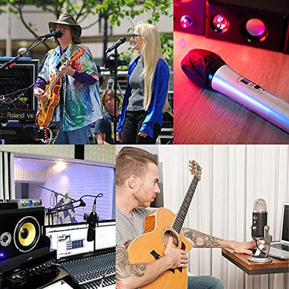 Disposable Microphone Cover 400 PCS | Individually Wrapped Mic Cover, Elastic Band Design Suits for Most Handheld Microphones, for Public, Karaoke, Non-woven - color: 400 PCS-Black